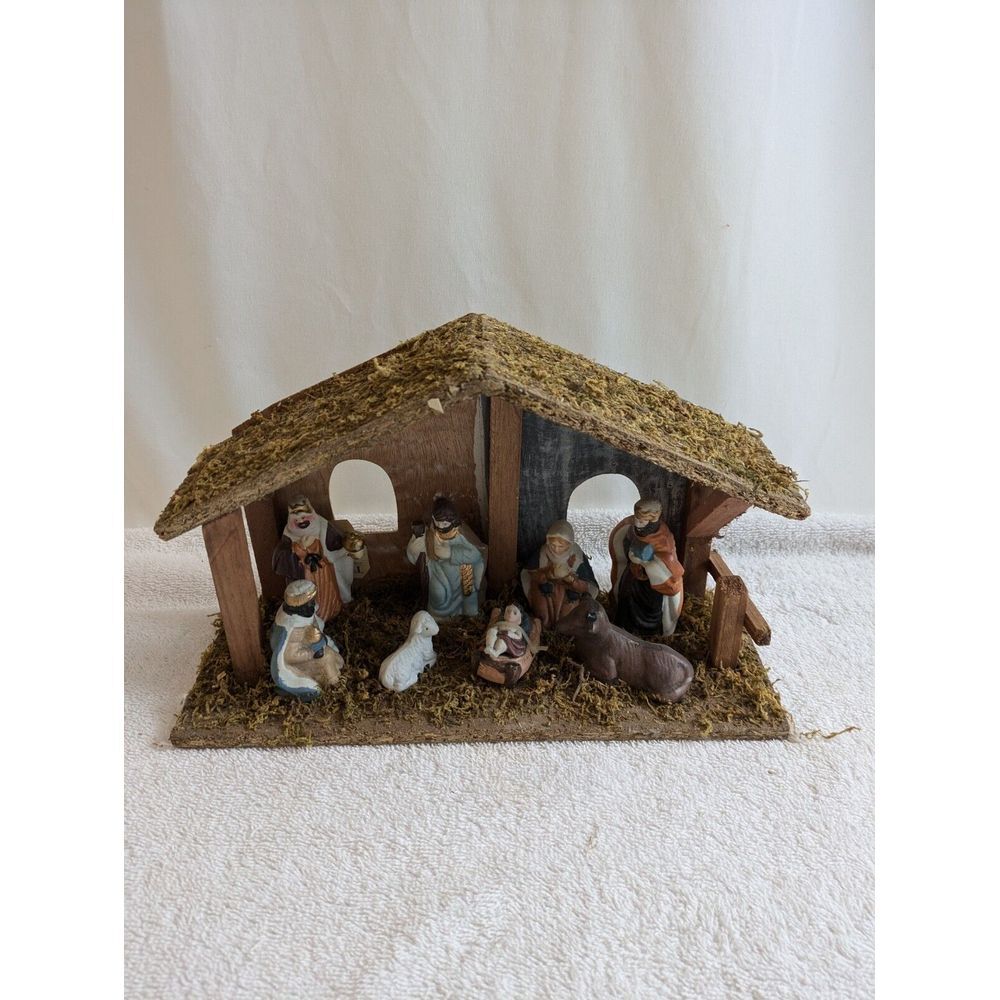 vintage christmas‎ nativity set